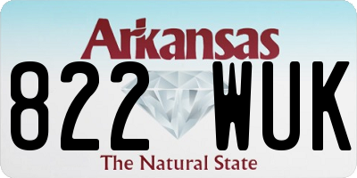 AR license plate 822WUK