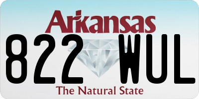 AR license plate 822WUL
