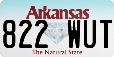 AR license plate 822WUT