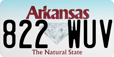 AR license plate 822WUV