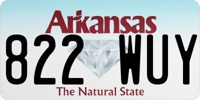 AR license plate 822WUY