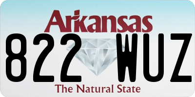 AR license plate 822WUZ