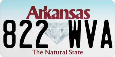 AR license plate 822WVA