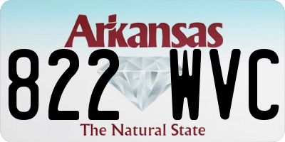 AR license plate 822WVC