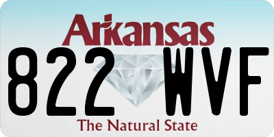 AR license plate 822WVF