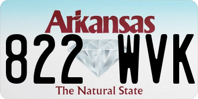 AR license plate 822WVK