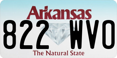 AR license plate 822WVO