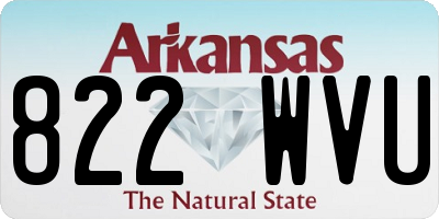 AR license plate 822WVU