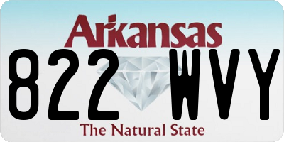 AR license plate 822WVY