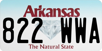 AR license plate 822WWA