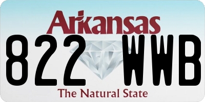 AR license plate 822WWB