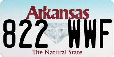 AR license plate 822WWF