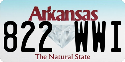 AR license plate 822WWI