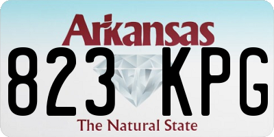 AR license plate 823KPG