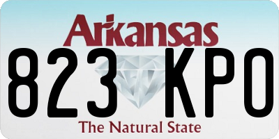 AR license plate 823KPO