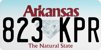 AR license plate 823KPR