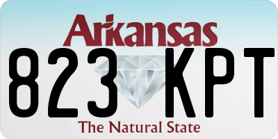 AR license plate 823KPT