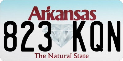 AR license plate 823KQN
