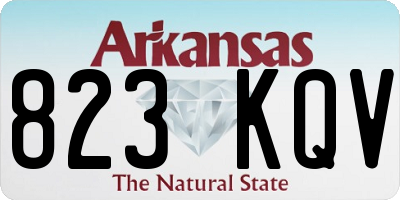 AR license plate 823KQV