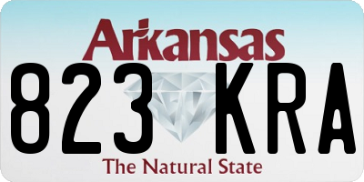 AR license plate 823KRA