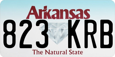 AR license plate 823KRB