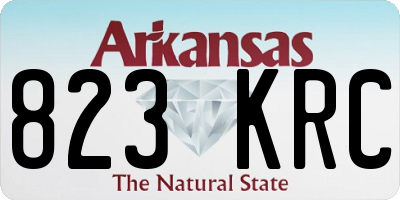 AR license plate 823KRC
