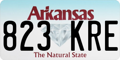 AR license plate 823KRE