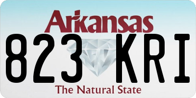 AR license plate 823KRI