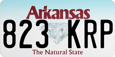 AR license plate 823KRP