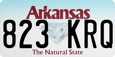 AR license plate 823KRQ