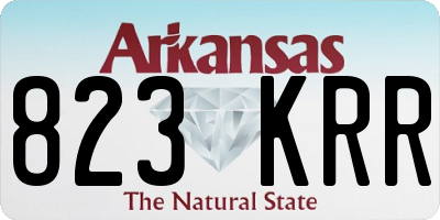 AR license plate 823KRR