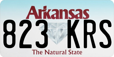 AR license plate 823KRS