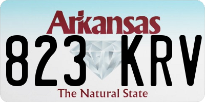 AR license plate 823KRV
