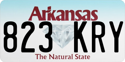 AR license plate 823KRY