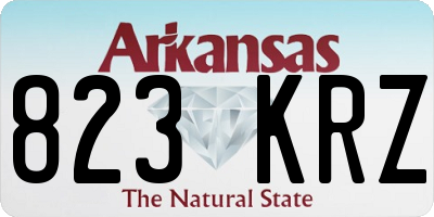 AR license plate 823KRZ