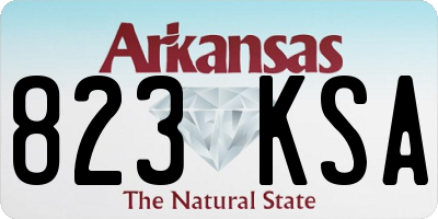 AR license plate 823KSA