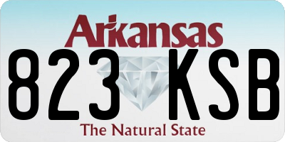 AR license plate 823KSB