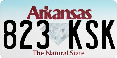AR license plate 823KSK