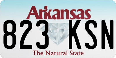AR license plate 823KSN