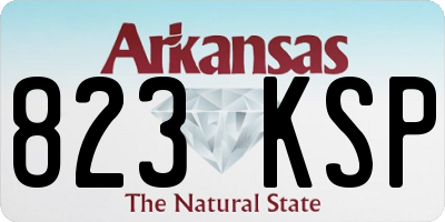 AR license plate 823KSP