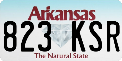 AR license plate 823KSR
