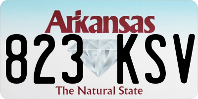 AR license plate 823KSV