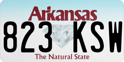 AR license plate 823KSW