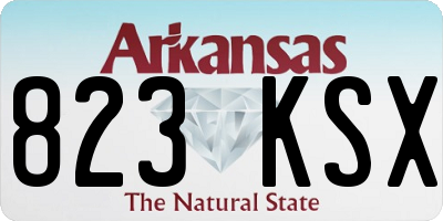 AR license plate 823KSX