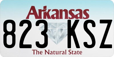 AR license plate 823KSZ