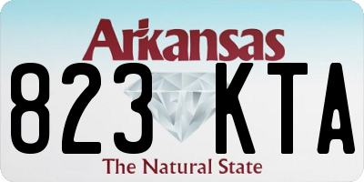 AR license plate 823KTA