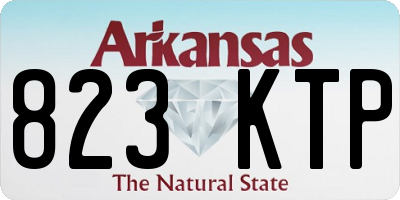 AR license plate 823KTP