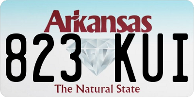 AR license plate 823KUI