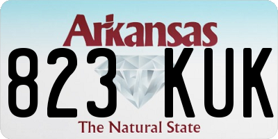 AR license plate 823KUK
