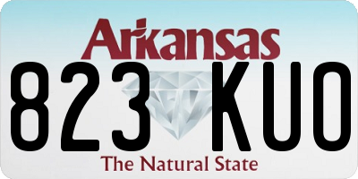 AR license plate 823KUO